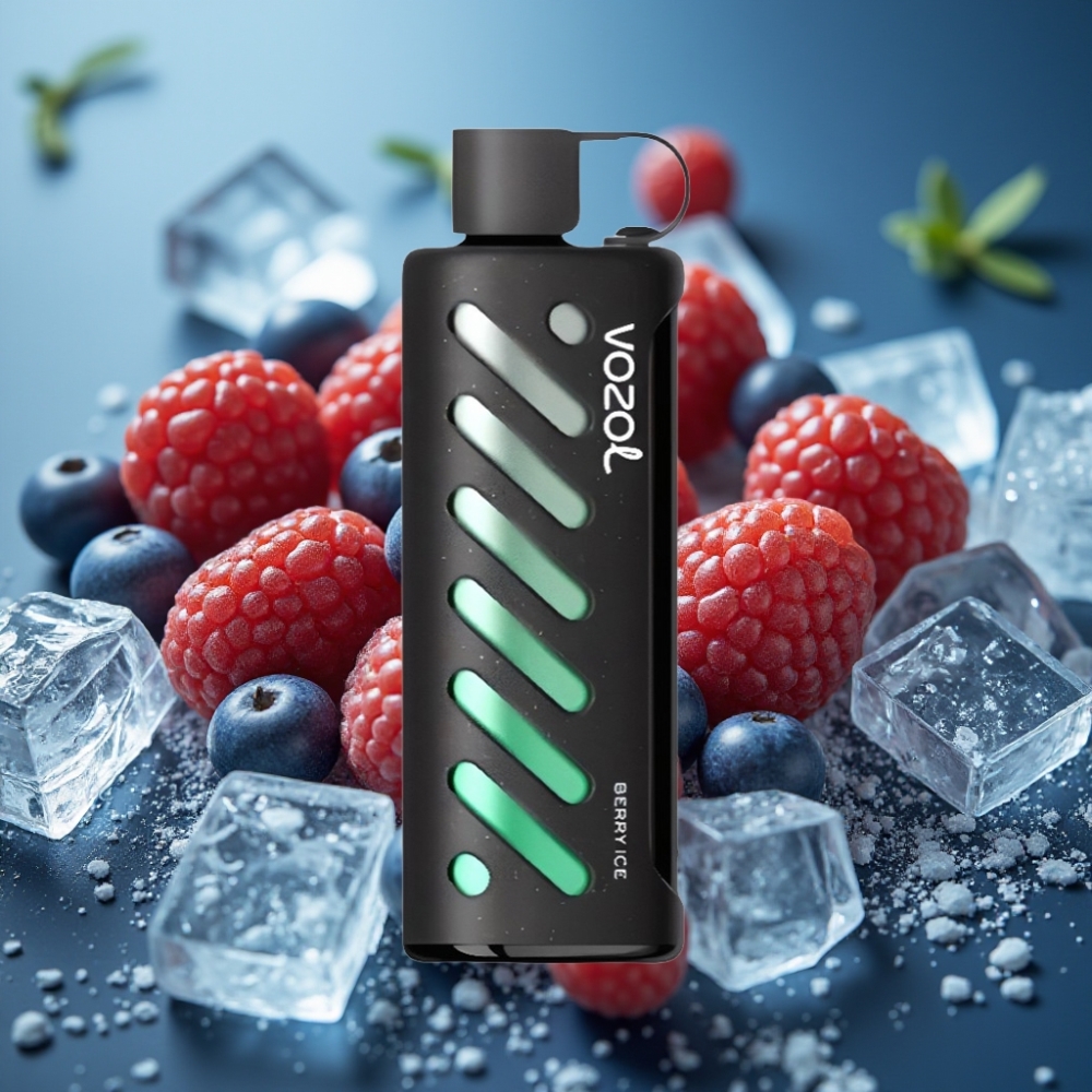 VOZOL Gear Shisha 25000 نفخة بنكهة التوت المثلج مع تقنية S.i.L.C وبطارية 1000mAh