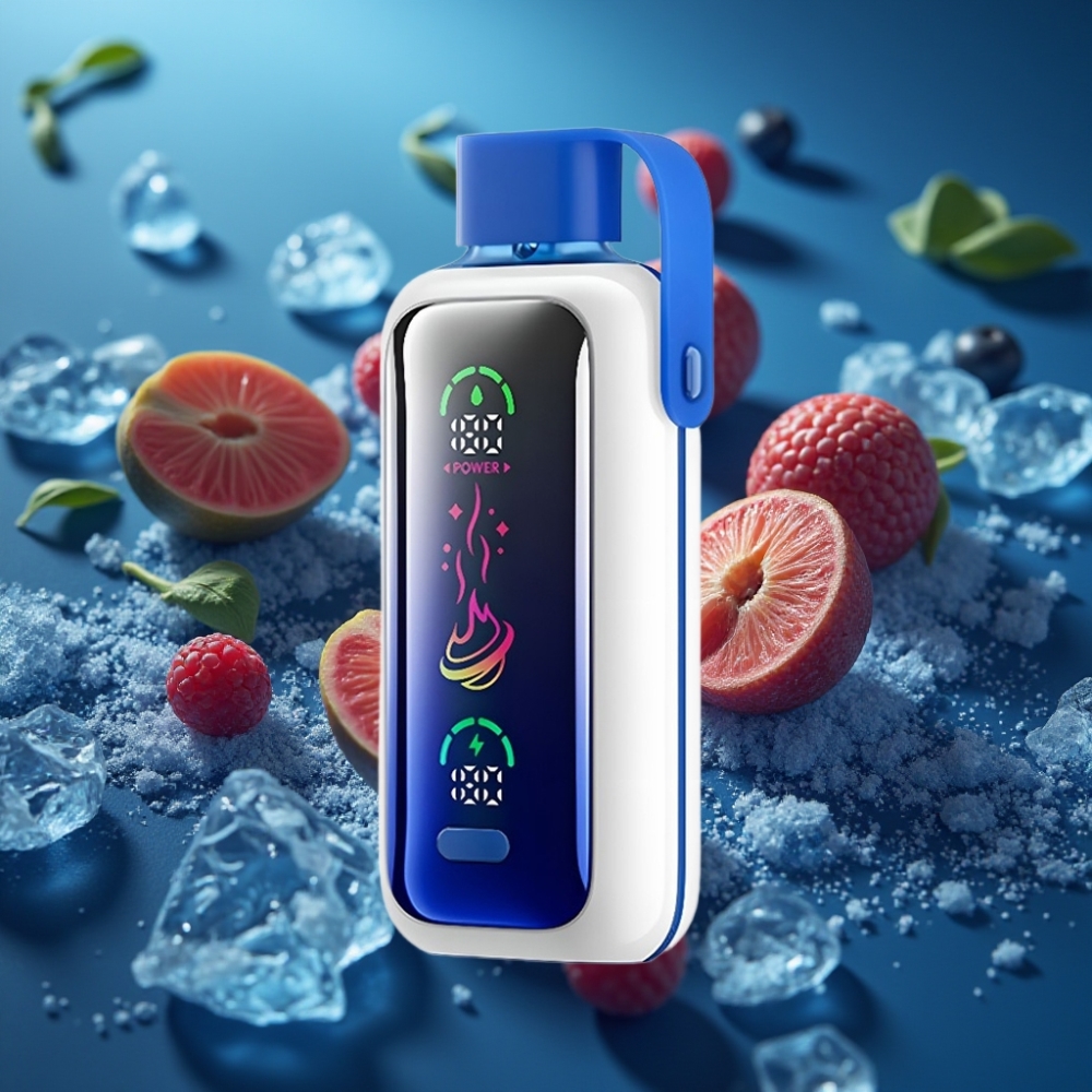 VOZOL Star 20000 نفخة شاشة مرآة HD بنكهة التوت الأزرق الجليدي