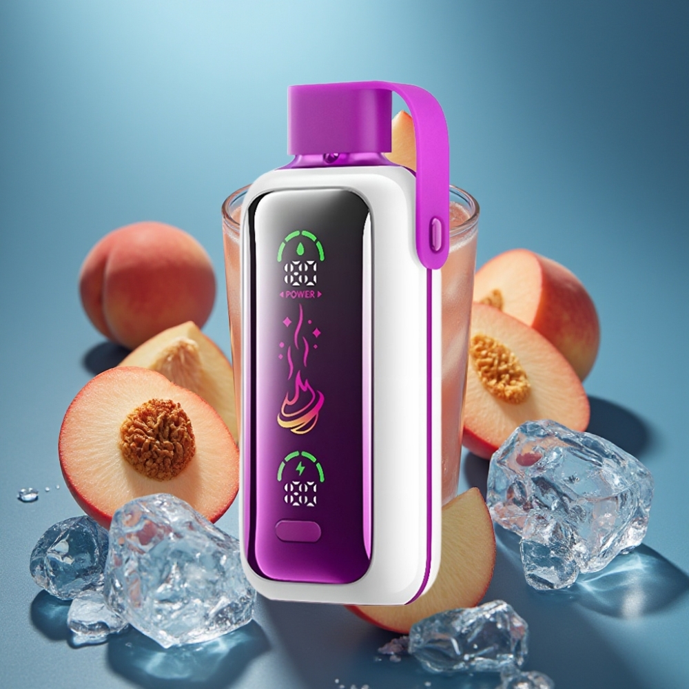VOZOL Star 20000 Puffs بشاشة HD 2.2 بوصة ونكهة خوخ مثلج