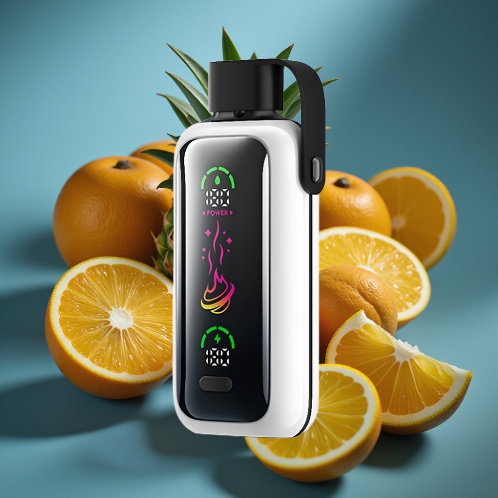 VOZOL Star 20000 Puffs - شاشة مرآة HD 2.2 بوصة - برتقال أناناس ليتشي