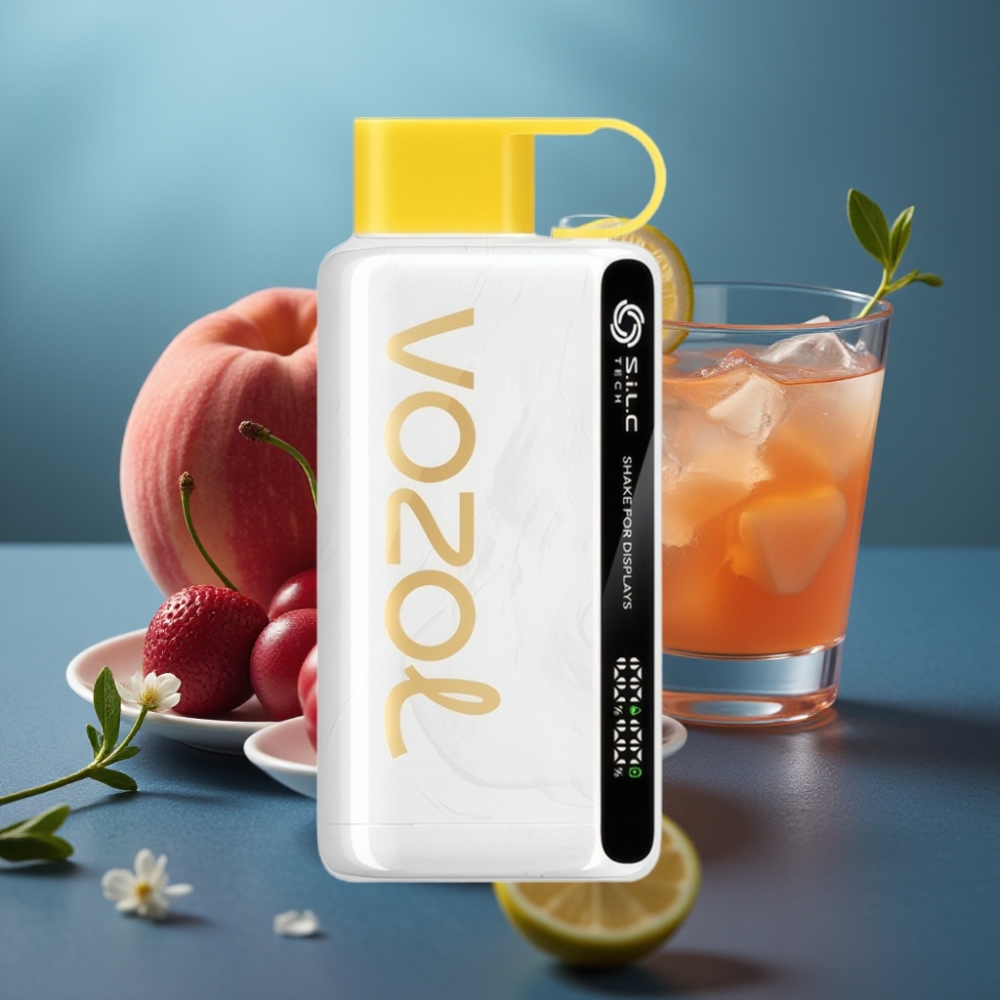 VOZOL STAR 9000/12000 شيري بيتش ليمونيد بخاخ قابل للتخلص منه مع شاشة اهتزاز وشحن سريع