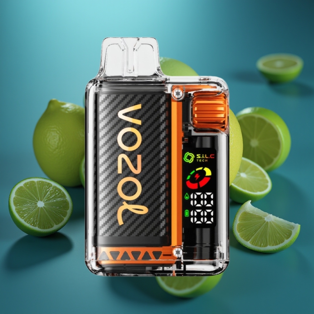 VOZOL Vista 20000 Puffs بطارية قابلة لإعادة الشحن 650mAh نيكوتين 2% بنكهة الليمون الأخضر