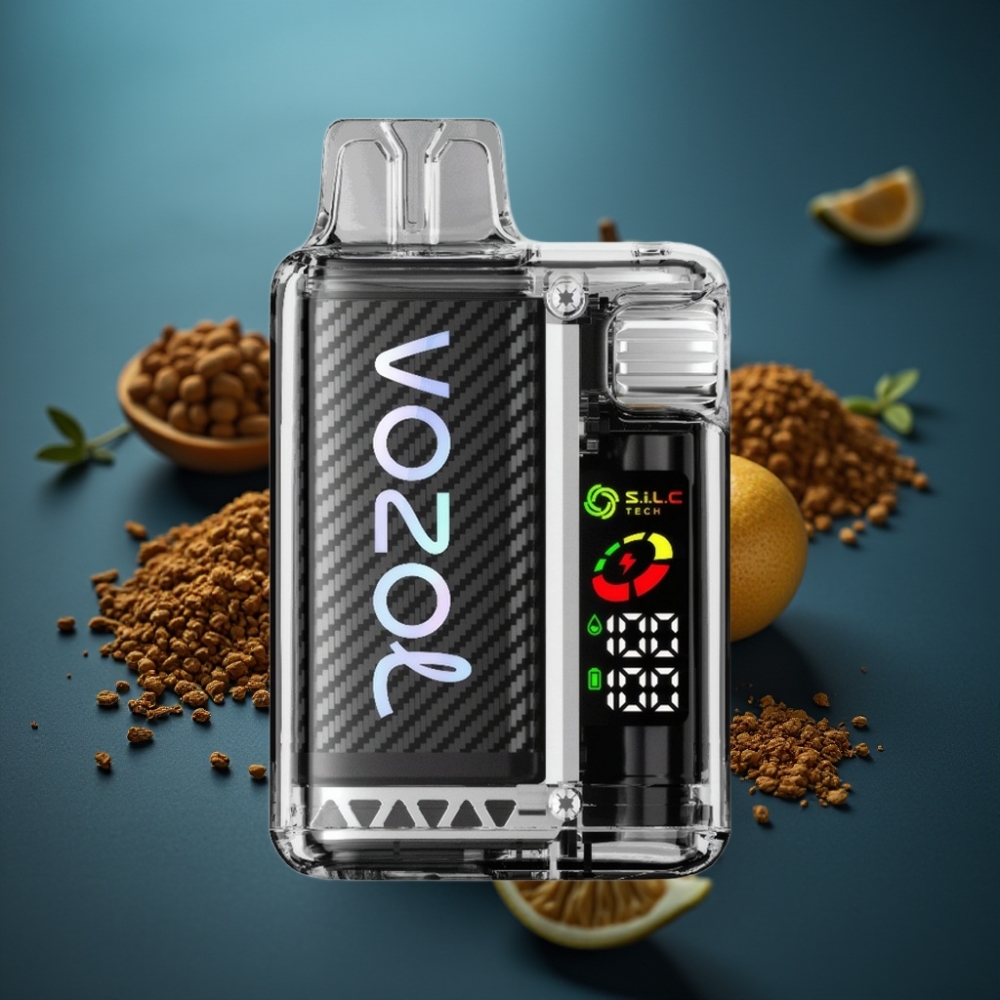 VOZOL Vista 20000 Puffs Vanicreme Tobacco - 650mAh بطارية قابلة لإعادة الشحن، شاشة OLED، 2% نيكوتين